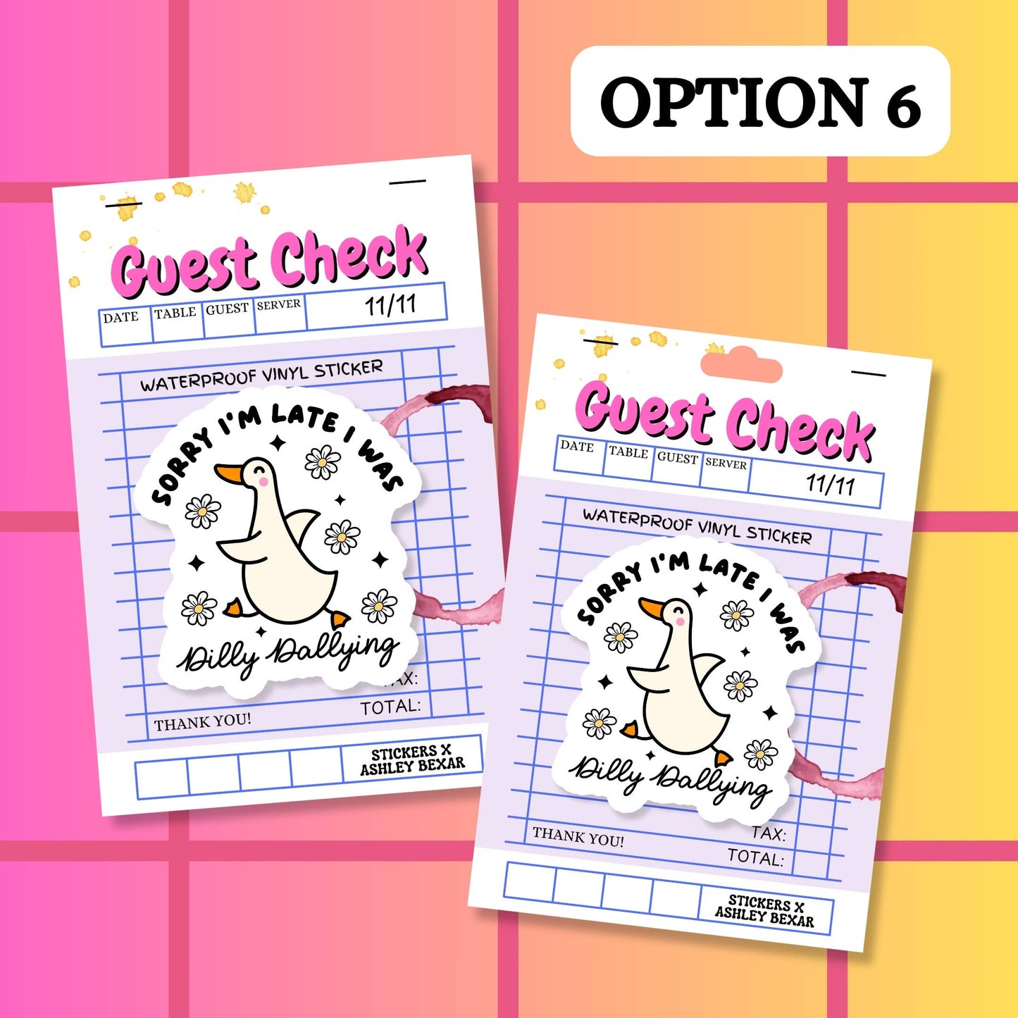 Relatable Duck Goose Funny Dilly Waterproof Vinyl Sticker: Matte / Done!