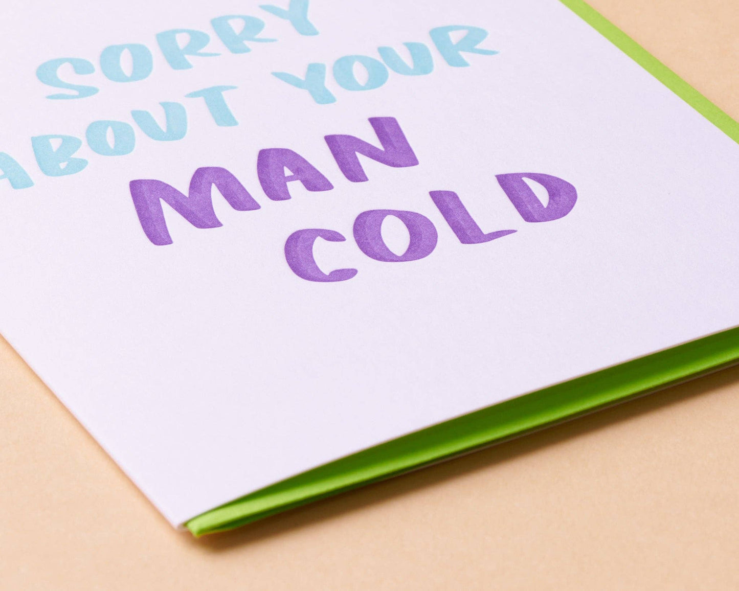 Man Cold Letterpress Card