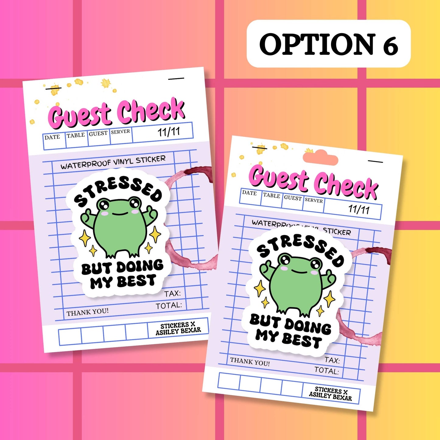 Frog Cute Relatable Mental Health Waterproof Sticker