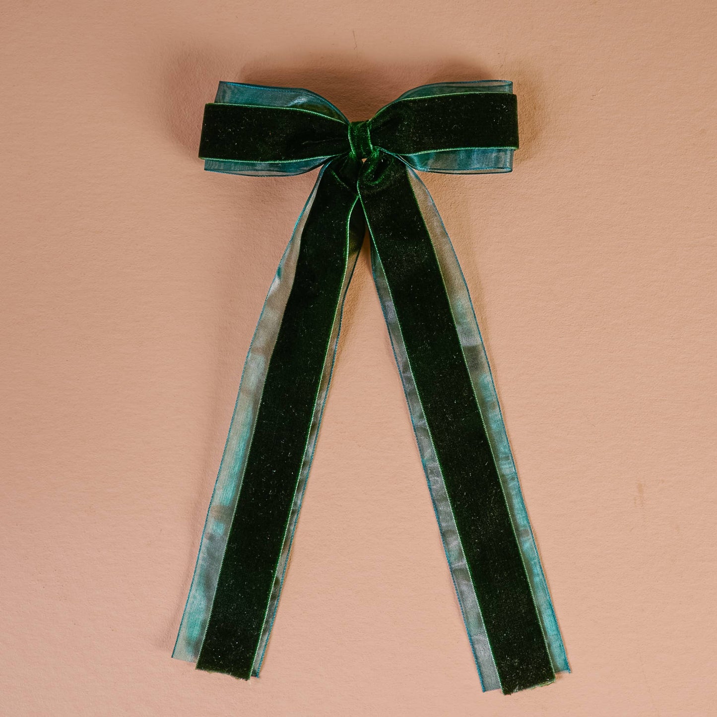 Velvet Hair Bow-Green