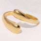 18K Gold Plated Waterproof Stainless Steel Ring - 7862: S0OX3T7862