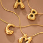 18K Gold Plated Waterproof Stainless Steel Initial Necklace - 0147: L