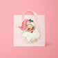Retro Pink Santa Gift Bag: M