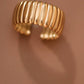 18K Gold Plated Waterproof Stainless Steel Ring - 7884: S0OX3T7884