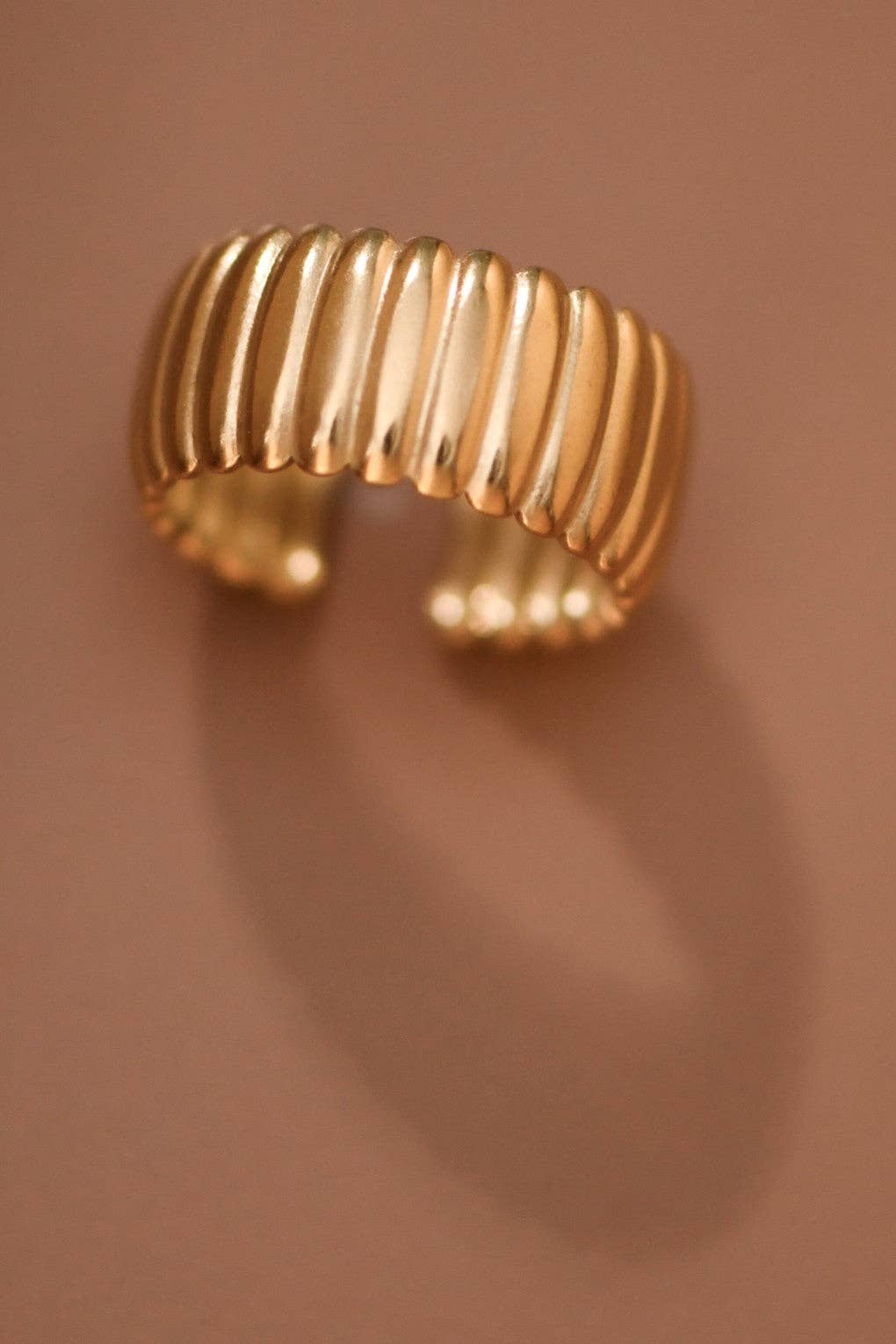 18K Gold Plated Waterproof Stainless Steel Ring - 7884: S0OX3T7884