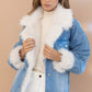 Fur Trim Denim Jacket