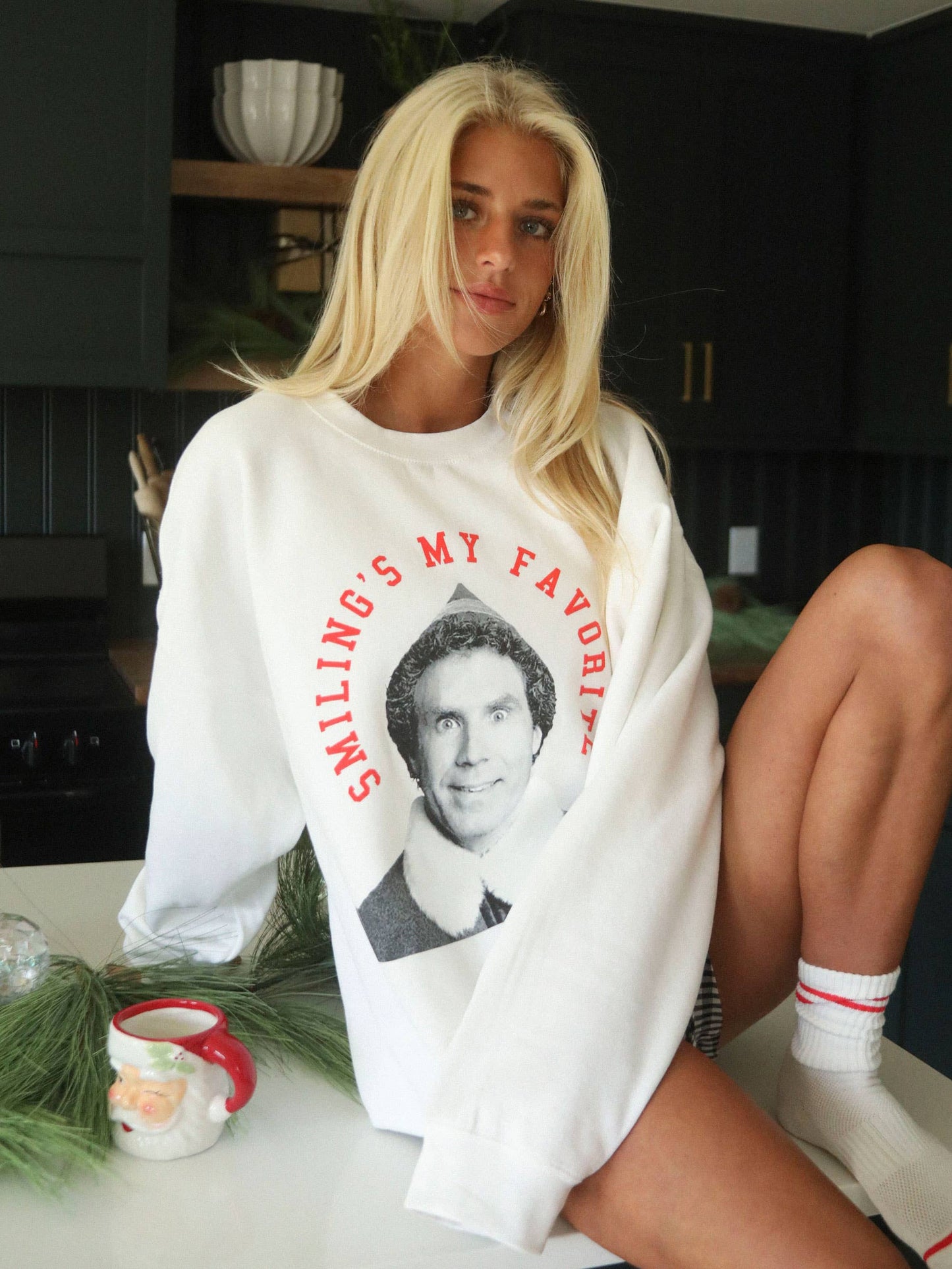 Elf Smiling’s My Favorite Sweatshirt