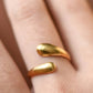 18K Gold Plated Waterproof Stainless Steel Ring - 7862: S0OX3T7862