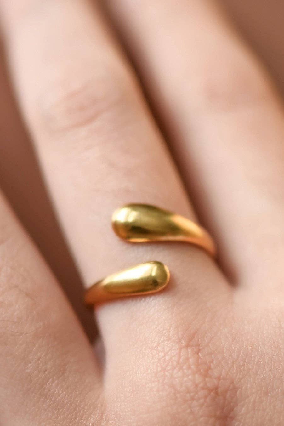 18K Gold Plated Waterproof Stainless Steel Ring - 7862: S0OX3T7862