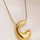 18K Gold Plated Waterproof Stainless Steel Initial Necklace - 0147: L