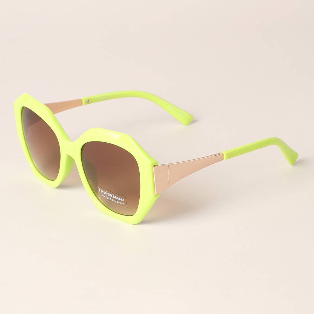 Hexagon Shape Frame Sunglasses