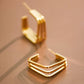 18K Gold Plated Waterproof Stainless Steel Hoop Earrings - 7101: S0OX3T7101