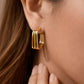 18K Gold Plated Waterproof Stainless Steel Hoop Earrings - 7101: S0OX3T7101