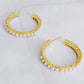 Gold and Pearl Hoop Earrings