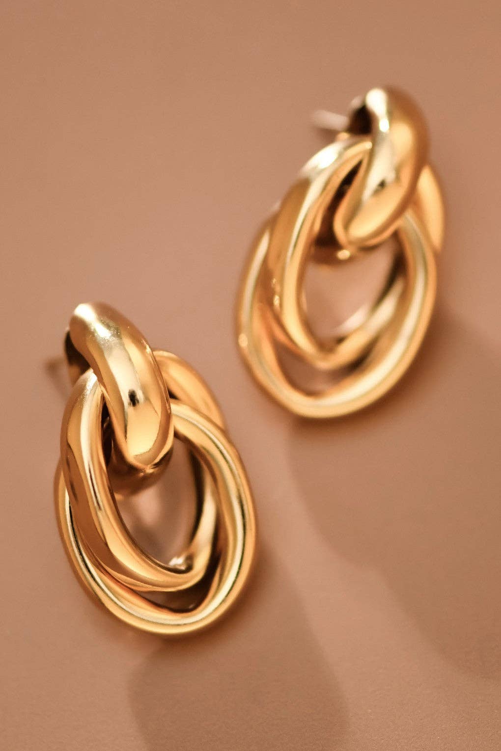 18K Gold Plated Waterproof Stainless Steel Stud Earrings - 7913: S0OX3T7913