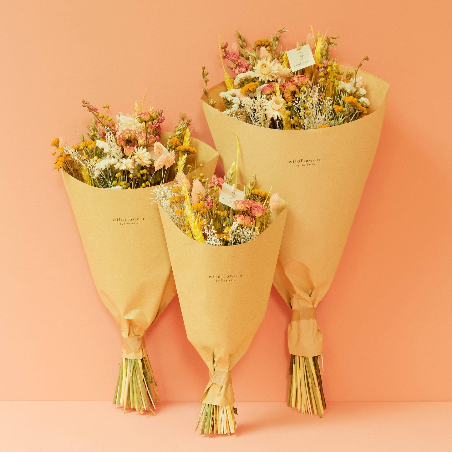 Dried Flowers - Field Bouquet Pink Lemonade: Small