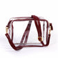 Bridget Clear Stadium Purse Maroon