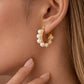18K Gold Plated Waterproof Stainless Steel Hoop Earrings - 7019: S0OX3T7019