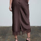 Satin Lace Midi Skirt