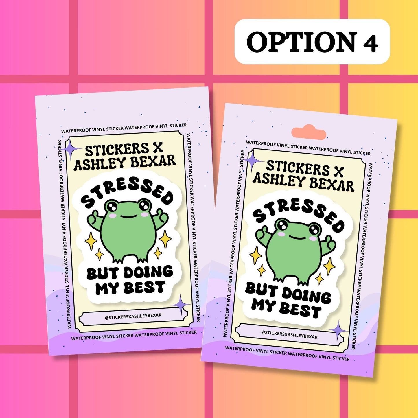 Frog Cute Relatable Mental Health Waterproof Sticker