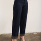 Leopard Cuff Wide Leg Denim Jeans