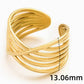 18K Gold Plated Waterproof Stainless Steel Ring - 7941: S0OX3T7941