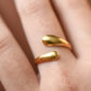 18K Gold Plated Waterproof Stainless Steel Ring - 7862: S0OX3T7862