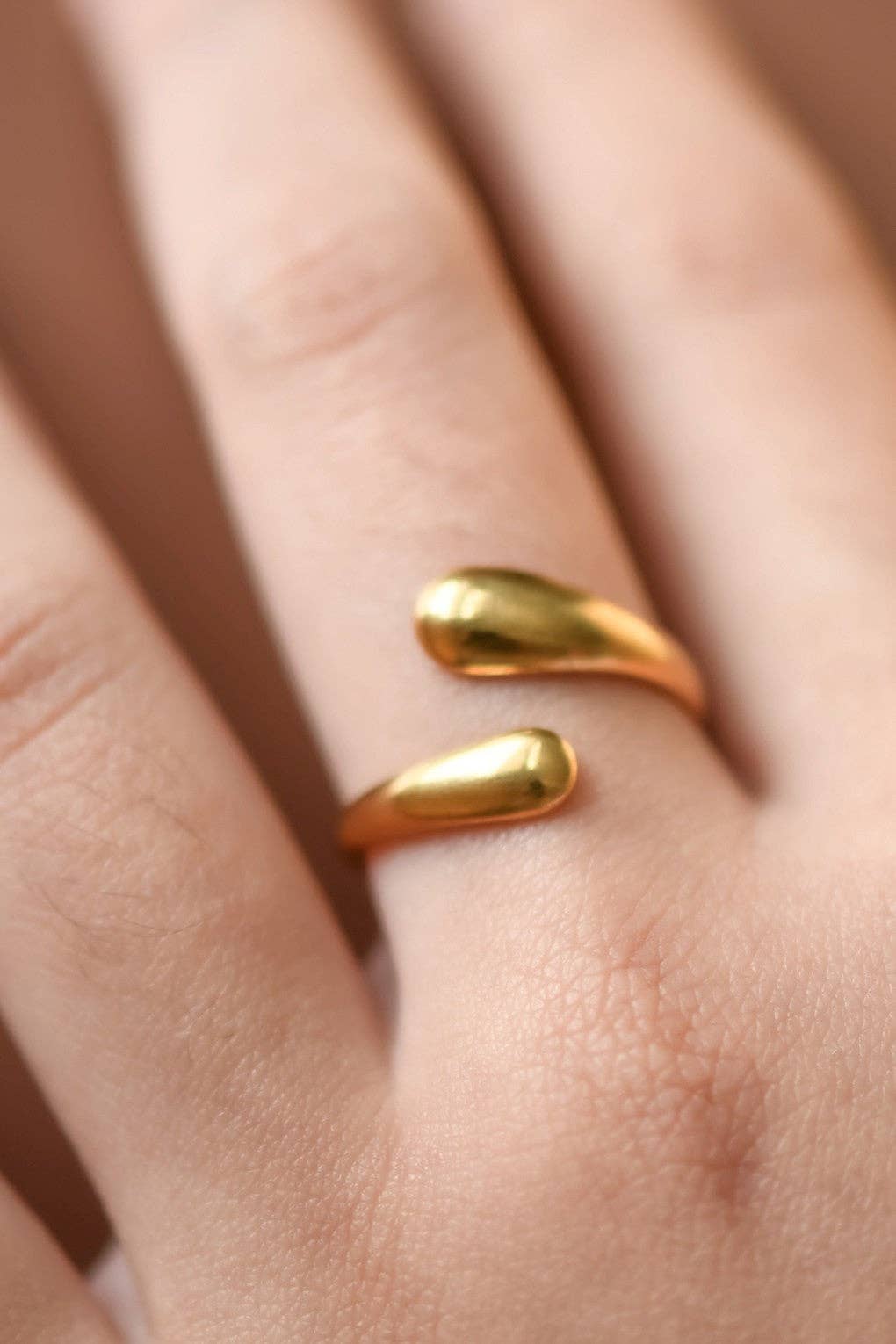 18K Gold Plated Waterproof Stainless Steel Ring - 7862: S0OX3T7862