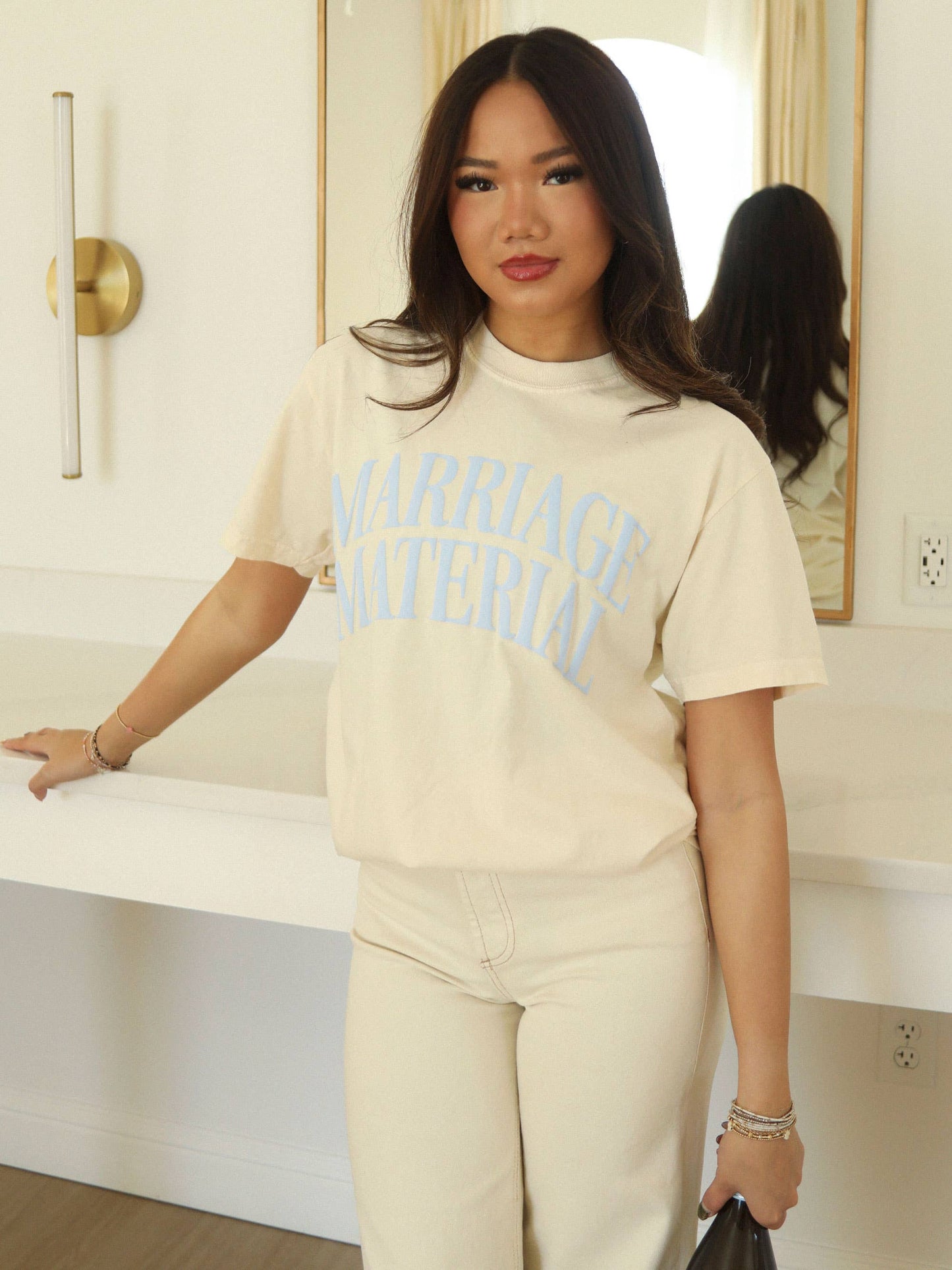 F+S: MARRIAGE MATERIAL TEE: S