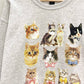 Kitties Oversized Graphic Sweatshirt