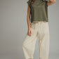 Cap Sleeve Knit Top Olive