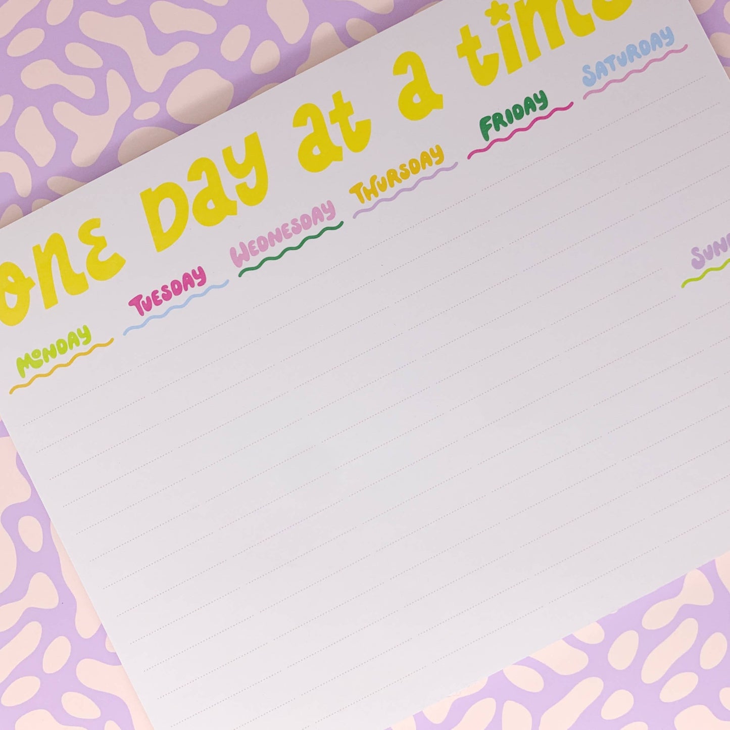 One Day at a Time Weekly Notepad