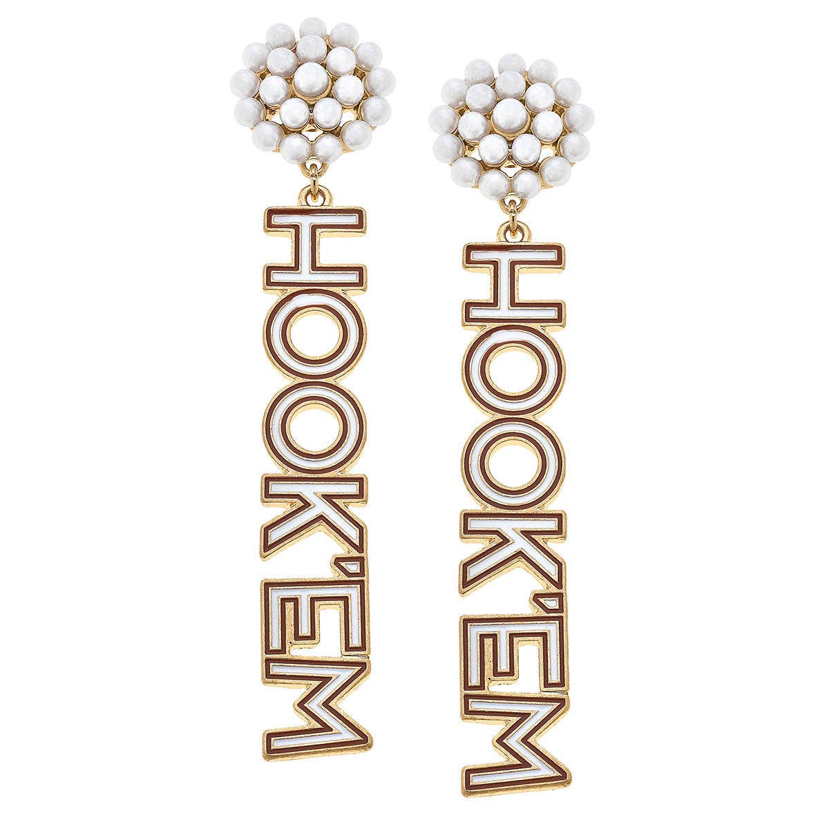 Texas Longhorns Hook ‘Em Earrings
