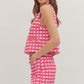 Pink and Red Plaid Set