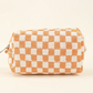 Checkered Makeup Pouch