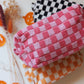Checkered Makeup Pouch