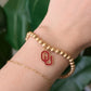 Oklahoma Sooners Beaded Bracelet