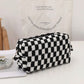 Checkered Makeup Pouch