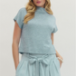Blue Knit Top