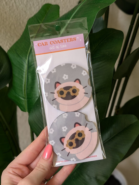 Car Coaster - Siamese Cat