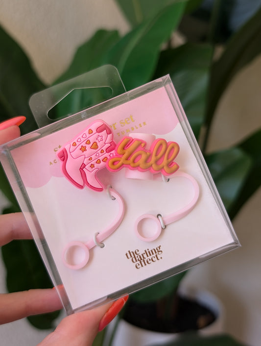 Straw Topper Set - Cowgirl