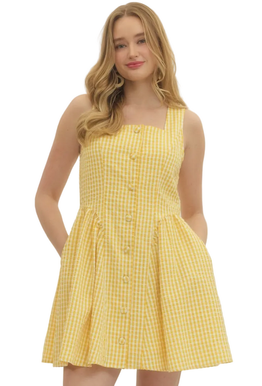 Yellow Gingham Dress