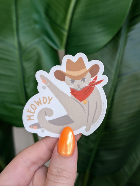 Meowdy Sticker