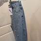 Rhinestone Barrel Jeans