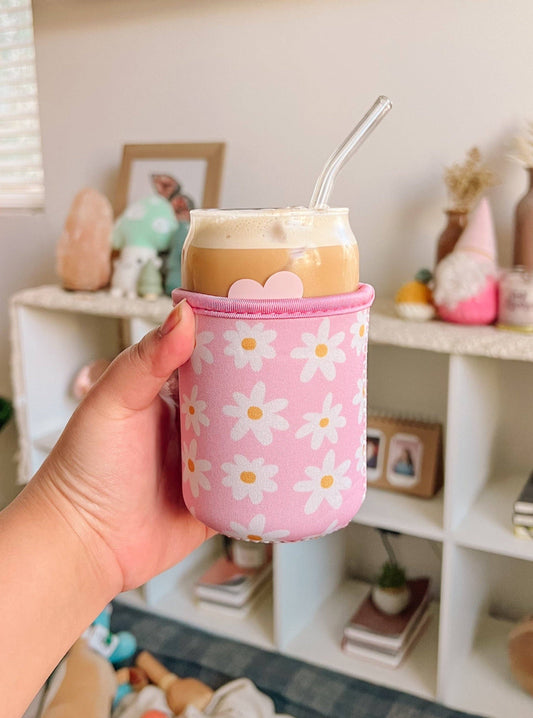 Coffee Sleeve - Pink Daisy