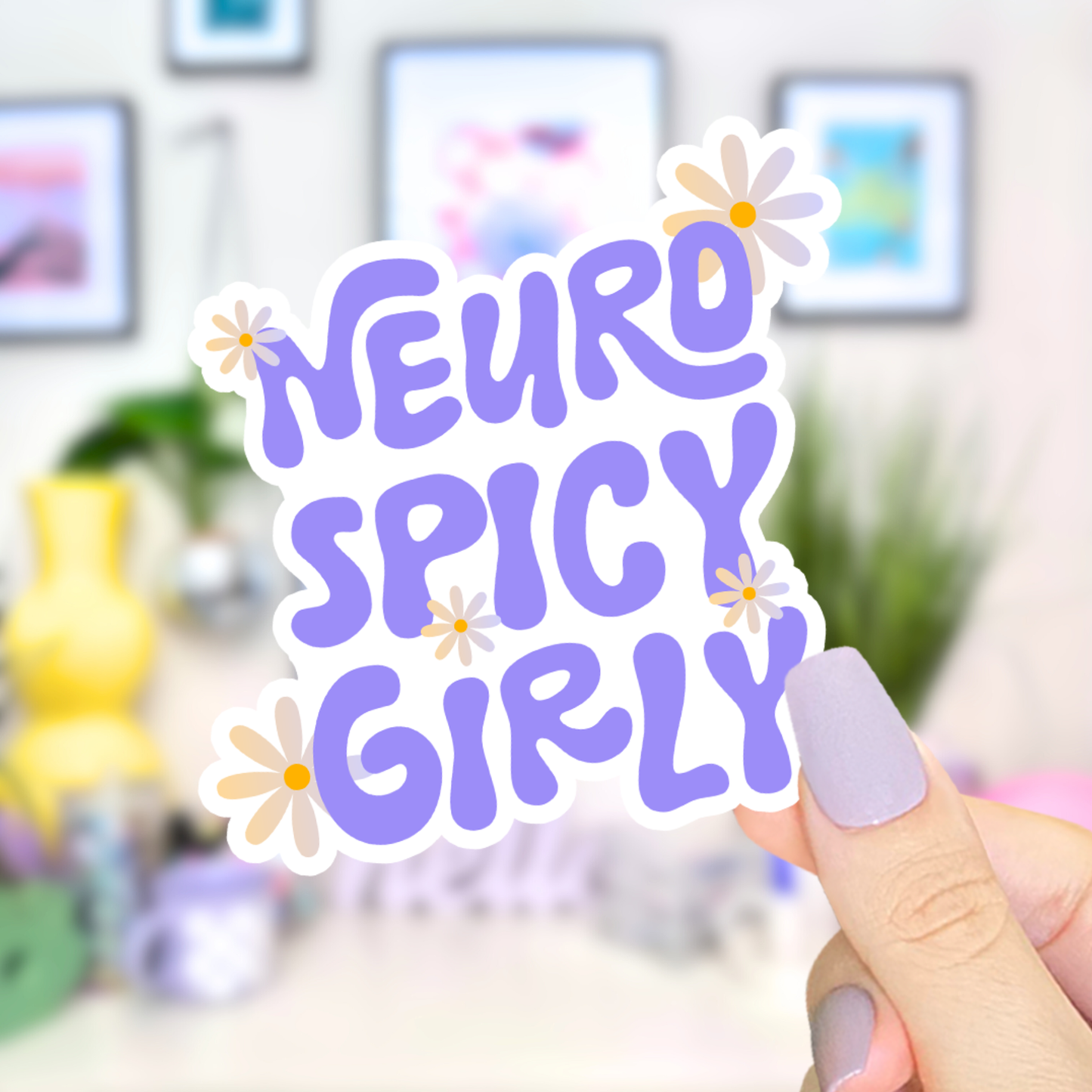 Neurospicy Girly Sticker