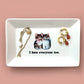 I Hate Everyone Too Cat Trinket Tray
