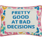 Pretty Good Embroidered Needlepoint Pillow